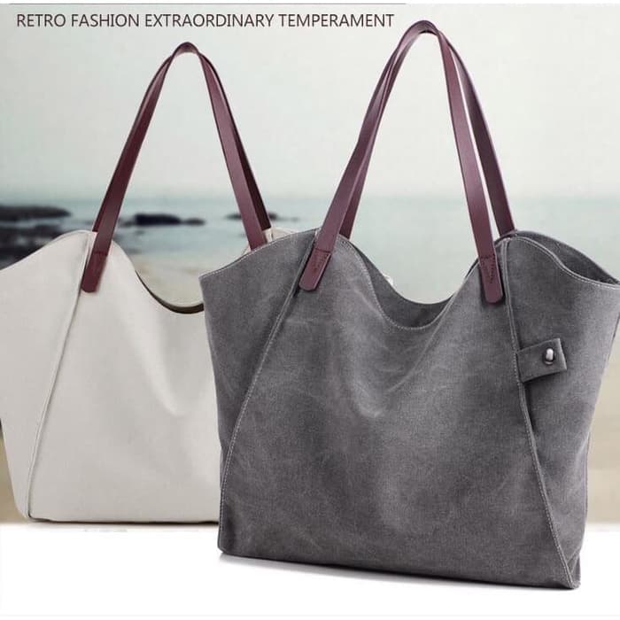 Tas Selempang Wanita Bahan Kanvas Premium super elegant dan Nyaman - Putih
