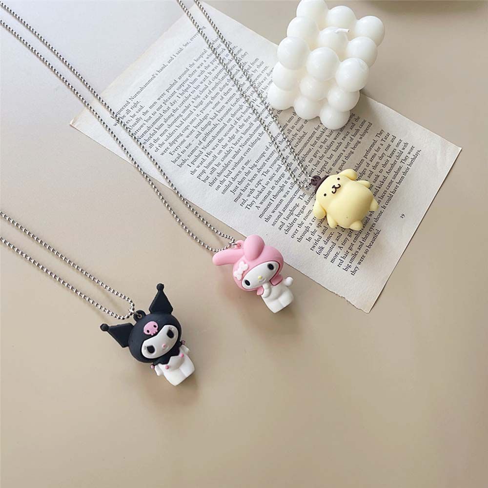 SKJK  Sweet Cartoon Necklace Simple Fashion Jewelry Clavicle Chain Women Resin Melody Korean Pudding Dog Daily Accessories Female Chokers