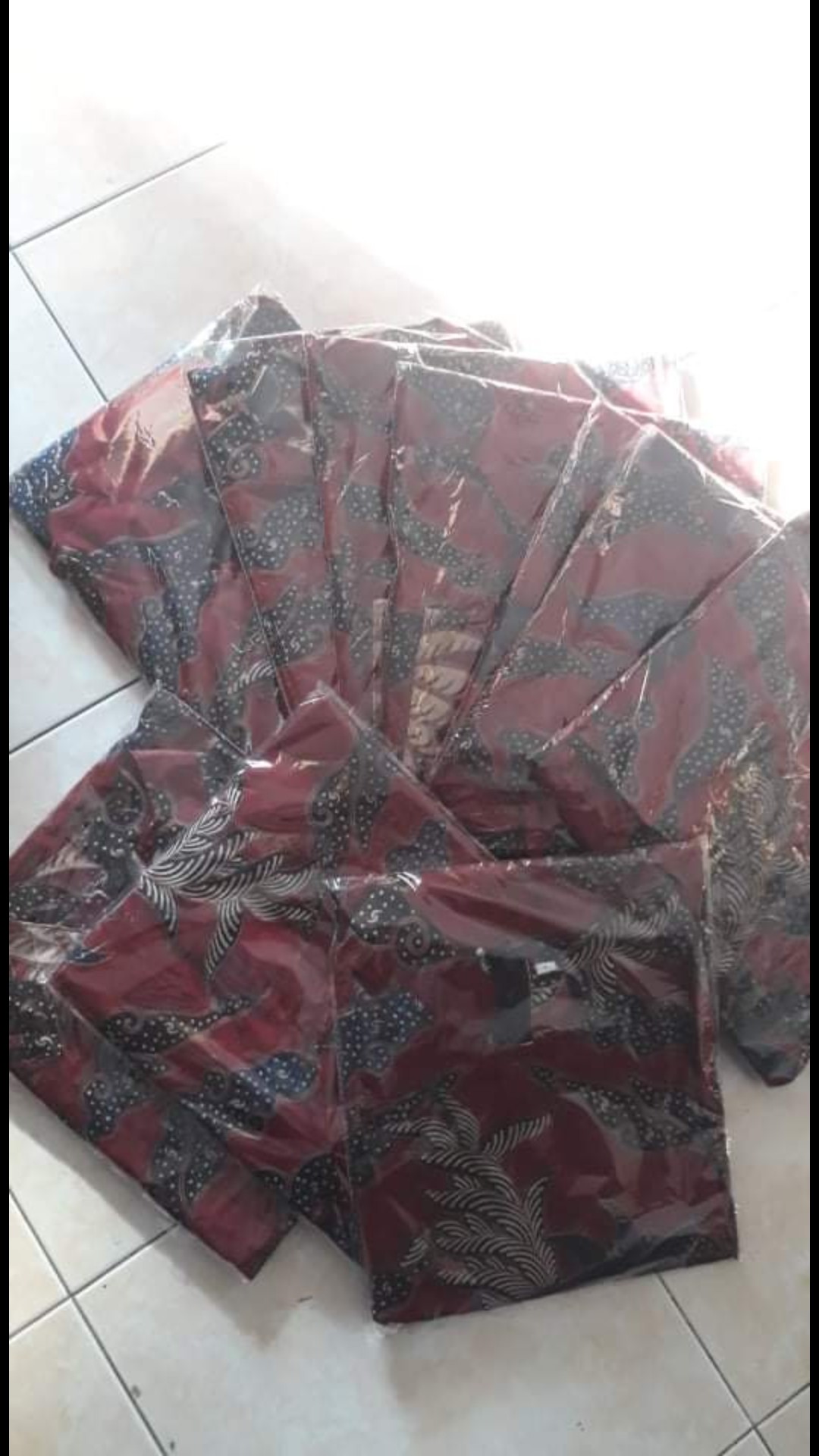 Kemeja Batik Pria Lengan Panjang Size M L Xl Xxl  Bswart Batik Hrb026 Kenongo Hem Panjang Padi