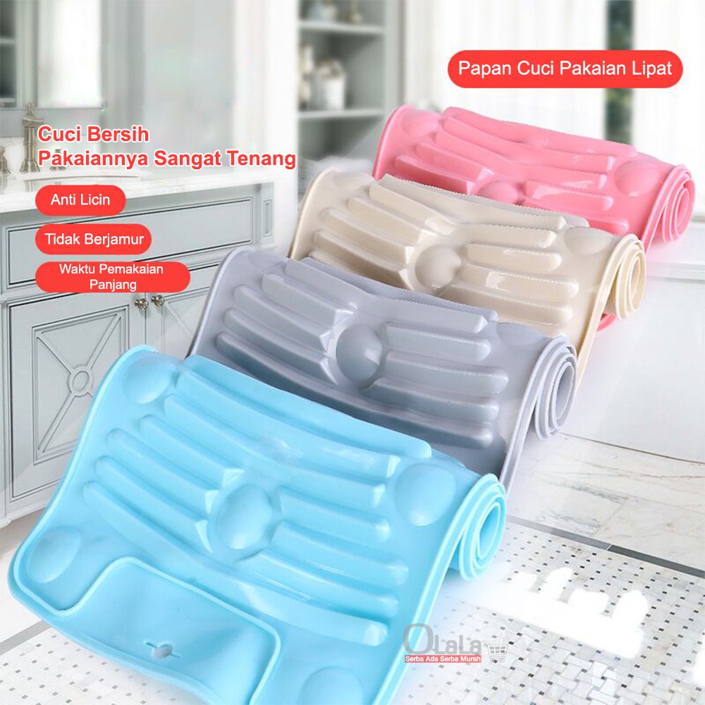 PAPAN CUCI PAKAIAN LIPAT BAHAN SILICON OLL-0315