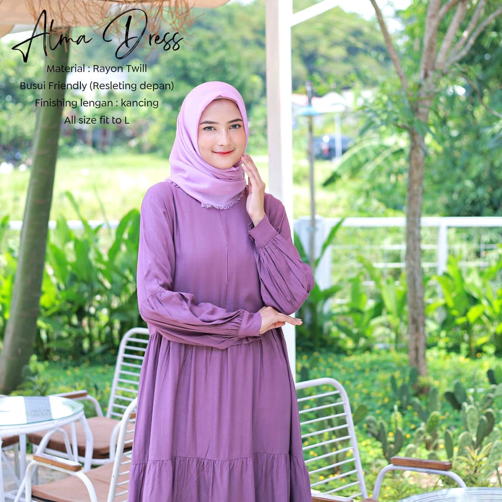 BeautyOne - Gamis Dewasa Jumbo_Homey DRess Alma Dress Polos Gamis Katun Twill Murah Bahan Katun Rayon Twill Nyaman Dipakai | Bisa Cod