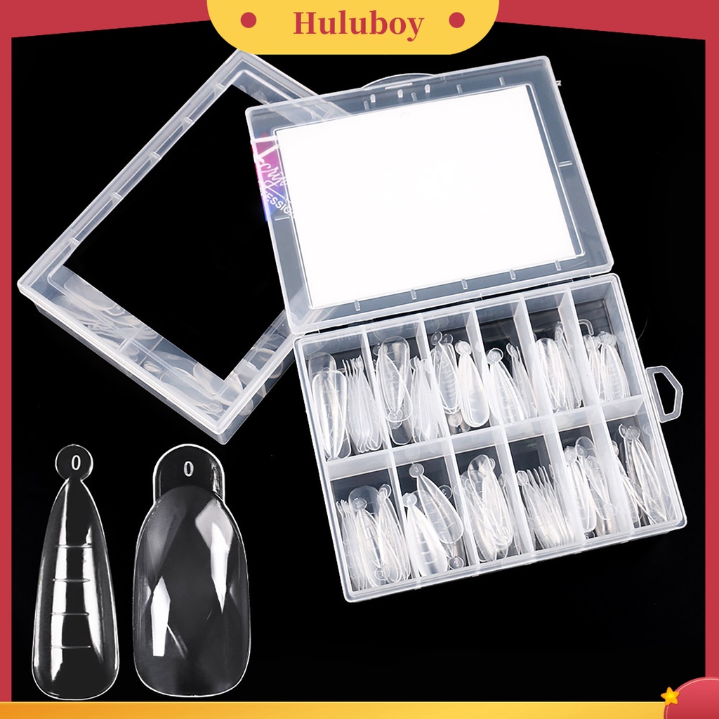 Huluboy Huluboy♡ 120pcs / Set Kuku Palsu Extension Bahan ABS Dapat Dilepas Untuk Salon Nail Art