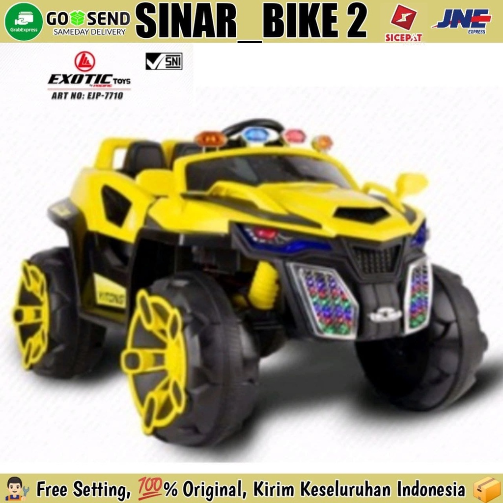 Mainan Mobil Aki Anak Exotic EJP7710 Battery 12V 7Ah Remote Control