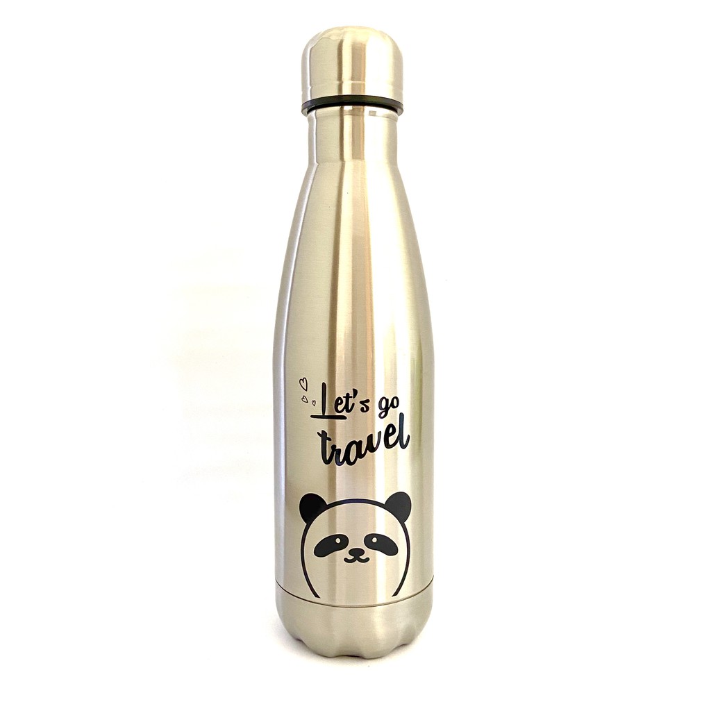 Tumbler Let's Go Travel - Panda - 400ml - Stainless Steel