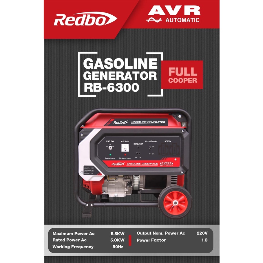 Genset REDBO RB6300 5500Watt / Generator RB 6300 REDBO 5500W - Genset Generator Gasoline