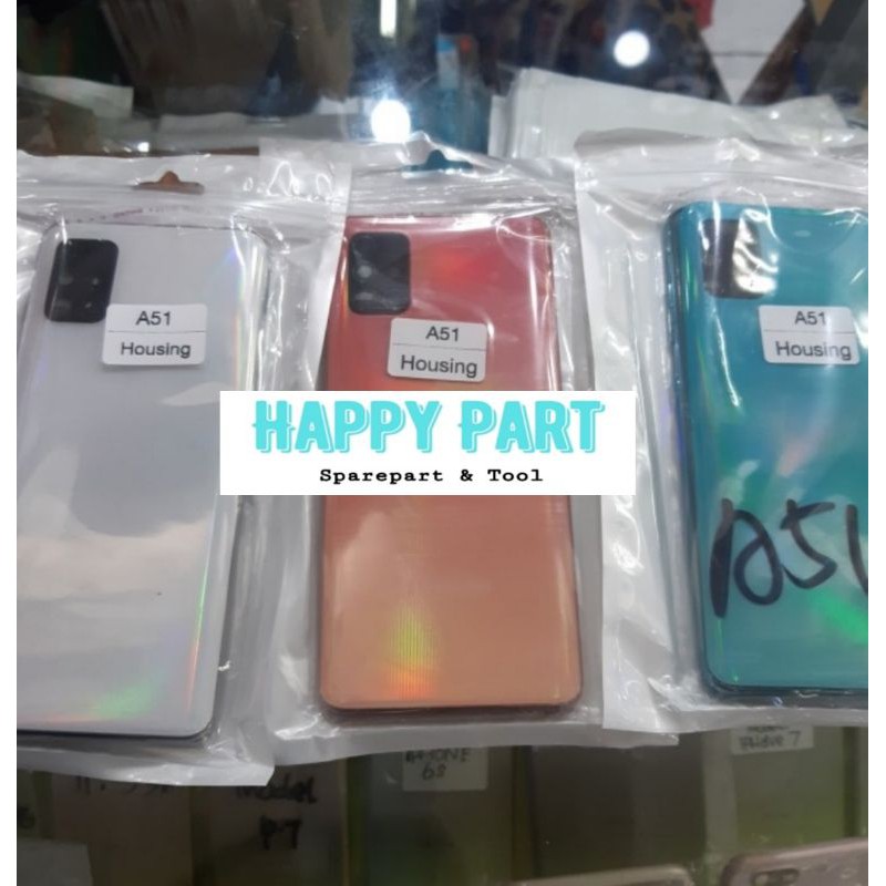 Backdoor Back Door Plus Frame LCD Bezel Samsung Galaxy A51 Kesing Fullset Original
