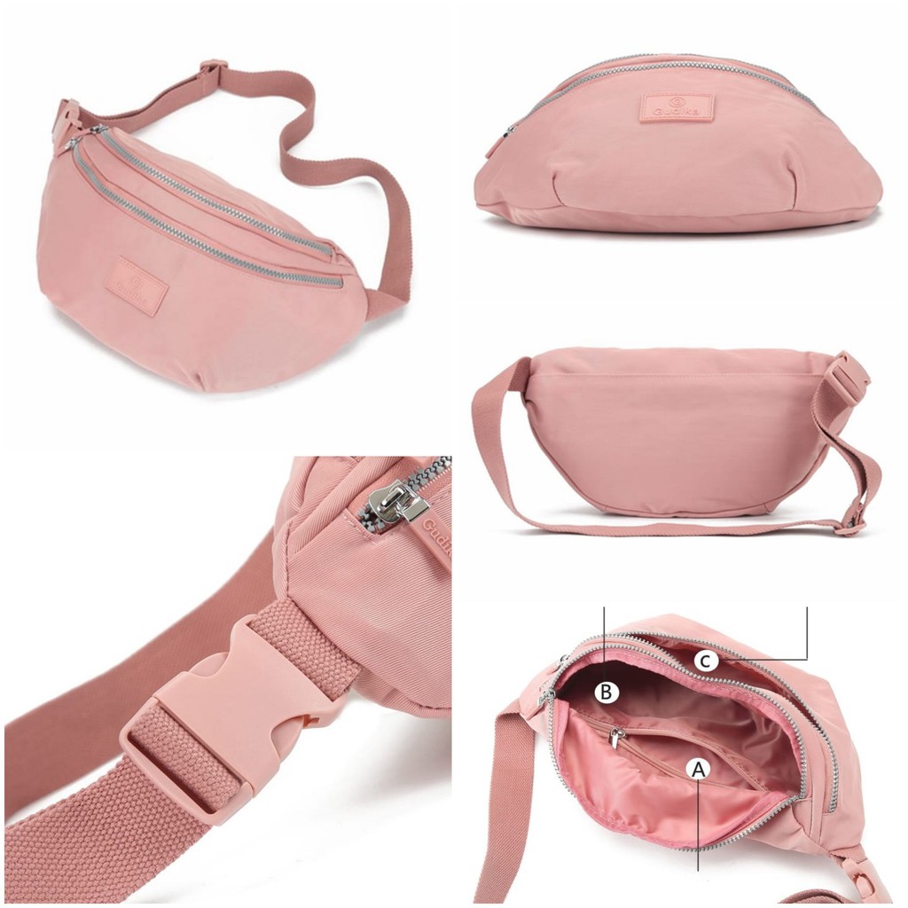 GUDIKA 5154 - Tas Waistbag Wanita Kekinian Import Original Terbaru Bahan Nilon Waterproof Anti Air Sling Bag Premium Korea bisa muat banyak barang banyak slot kocek terlaris - tas wanita - tas cewek - tas kerja - tas pinggang - gudika bag - tas gudika