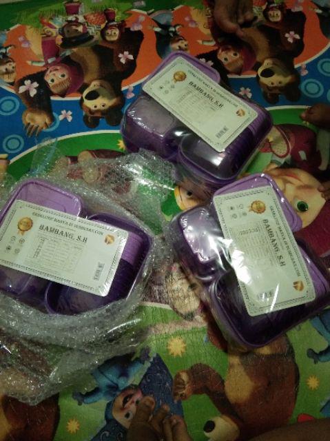 3 Set 66 Pc! Wadah Penyimpanan Bambang Set 22 Pcs