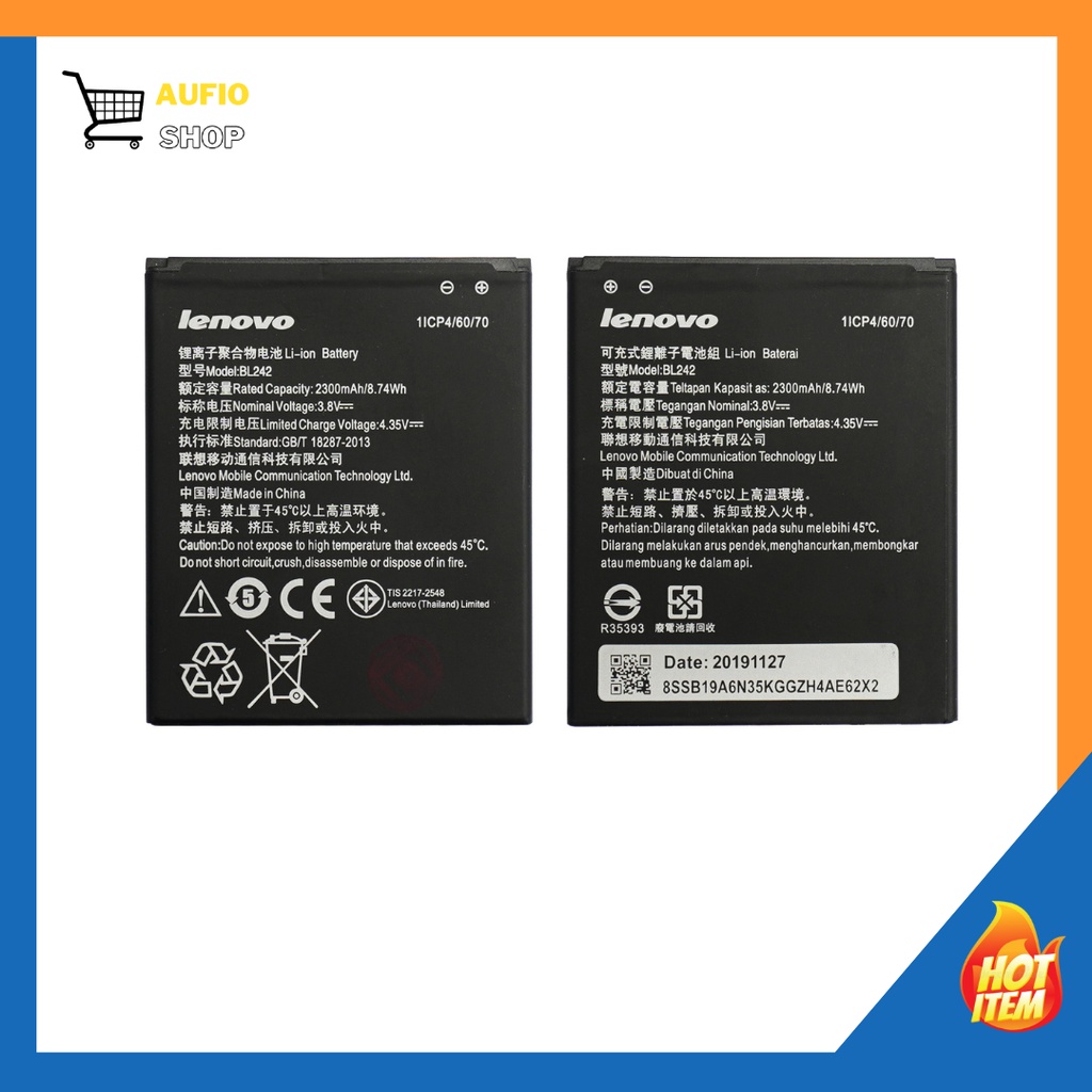 Baterai Batre Lenovo A6000 BL242 / Bat BL-242 Model Original