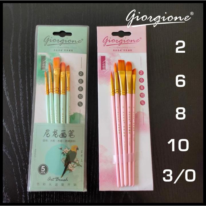 

Cuci Gudang Giorgione Brush Set G-158 | Kuas Lukis Set 5 Bird Series - Merah Muda