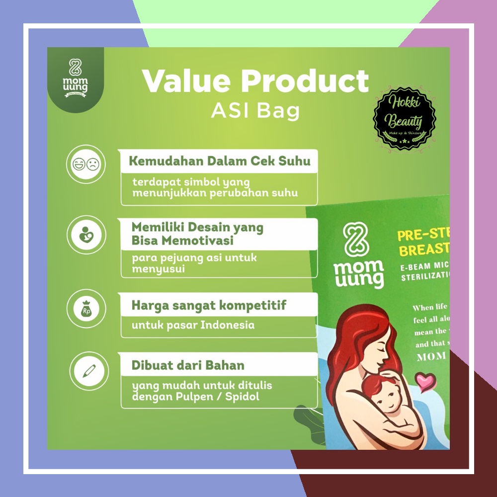 ASI BAG MOM UUNG Pre-sterilized Breast Milk Bag 100ml ISI 30 PCS