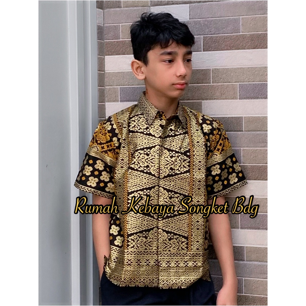 KEMEJA ANAK MELISA  /COUPLE SONGKET/BATIK JUPRI/KEMEJA SONGKET RUMAH KEBAYA BANDUNG RUMAH SONGKET BANDUNG