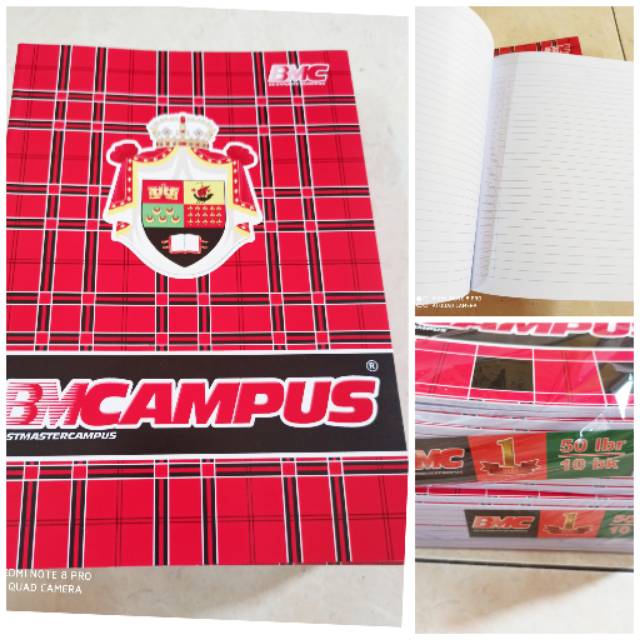 

Buku tulis campus BMC 50 lembar / BMcampus BOXY , 70 lembar per pcs