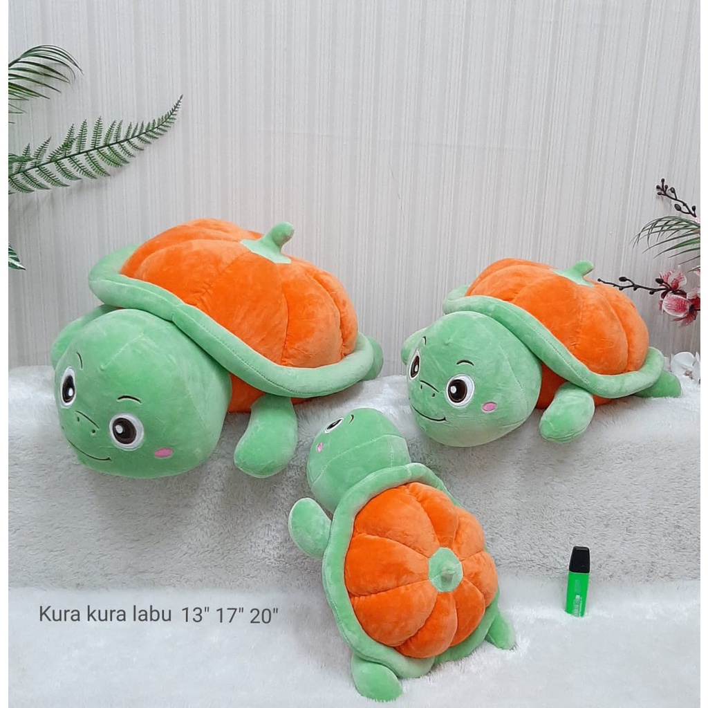 Boneka Kura-Kura Hijau/boneka animal/boneka lucu/boneka penyu/Boneka Kura Kura Labu Semangka