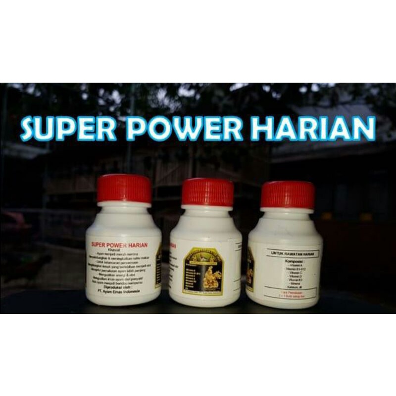 Super Power Harian Emas Obat Ayam Bangkok Suplemen Ayam Bangkok Vitamin Ayam Petarung Multivitamin A