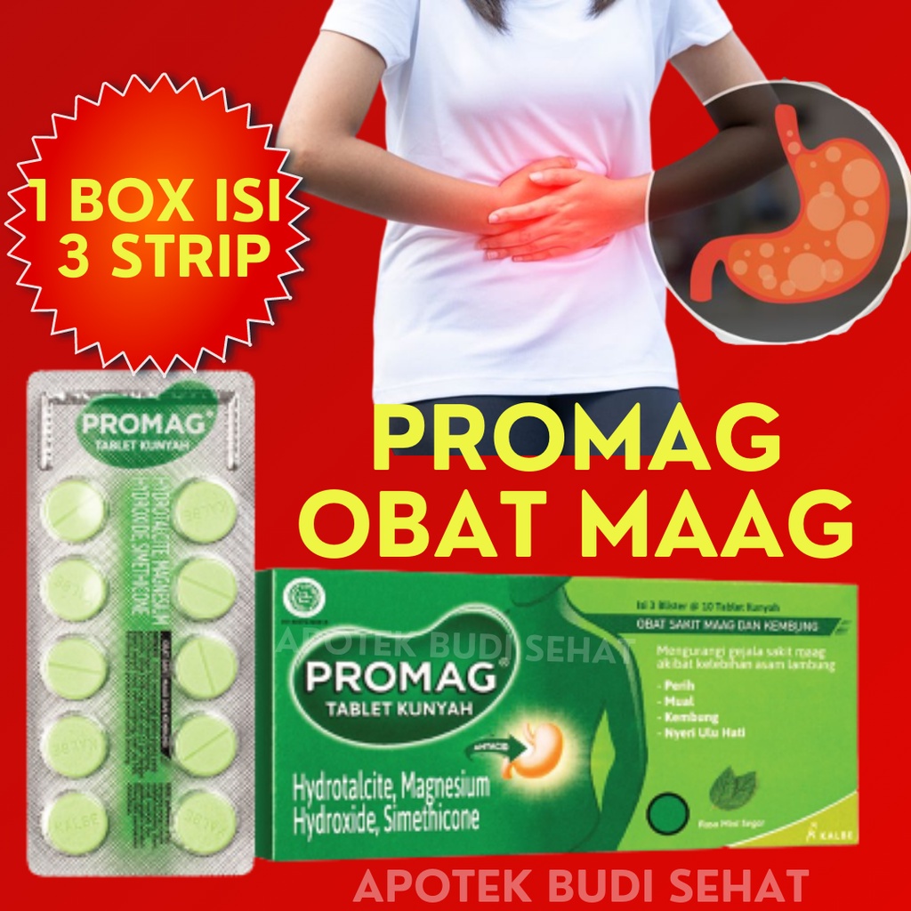 Promag Obat Maag Obat Asam Lambung Obat Lambung Obat Sakit Perut Box isi 30 tablet
