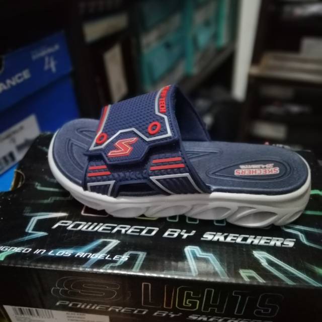 Sandal anak skechers 90523L/NVRD skechers s Lights hypno splash sernox original
