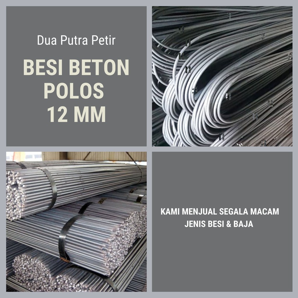 Besi Beton Polos 12mm 12m Full Sni Shopee Indonesia