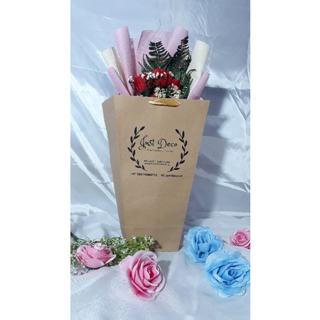 

Paper bag Bunga Paper bag Custom Paperbag Paper bag Coklat ukuran 26x13x40