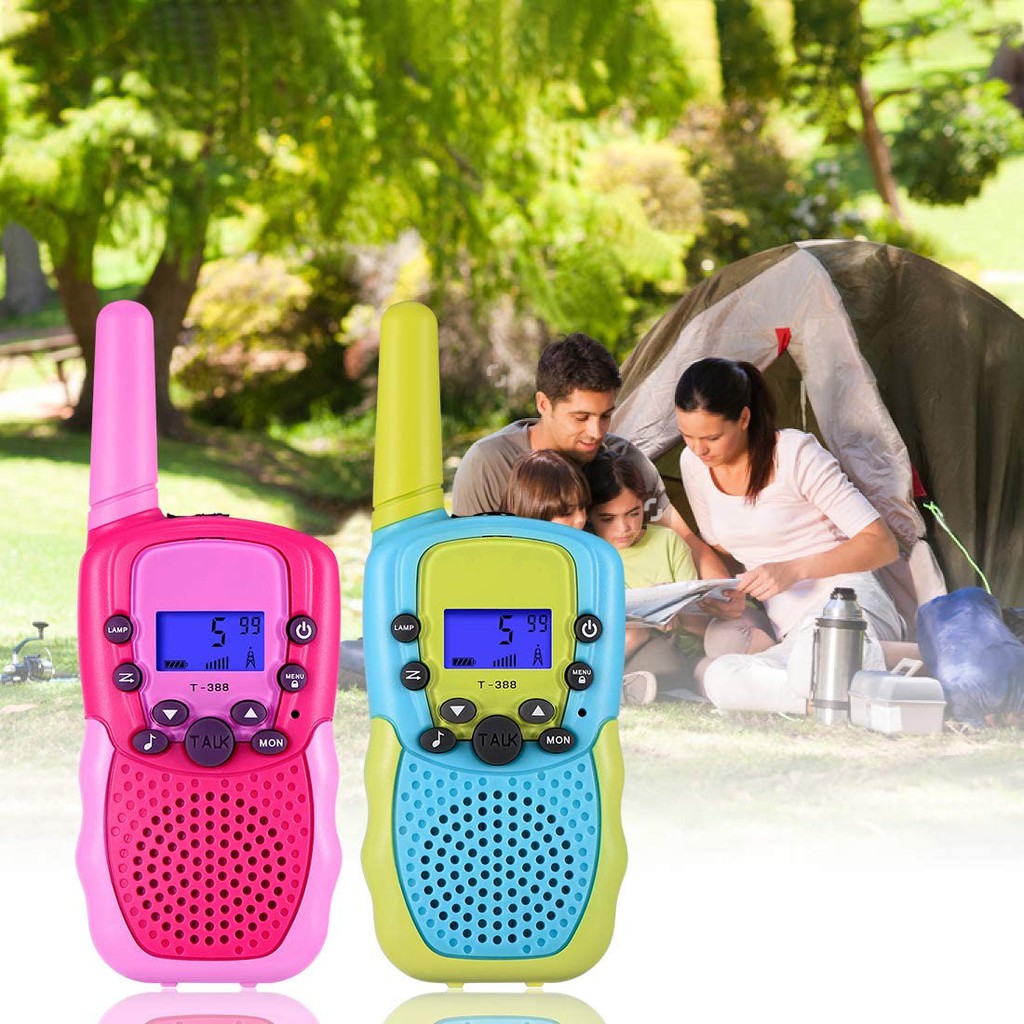 HT handy talky walkie talkie mainan untuk anak-anak berisi 2pcs walky talky kerja untuk 1-3KM