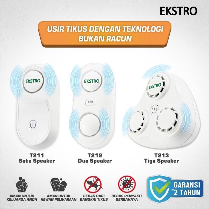 Tissor Extro Pengusir Tikus Ultrasonic T211 Tanpa Racun Perangkap Lem