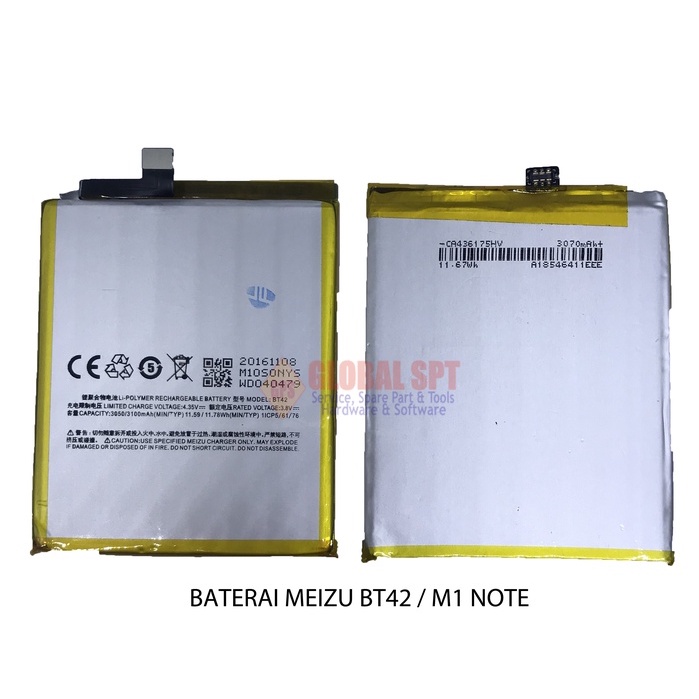 BATERAI MEIZU BT42 / BATERE M1 NOTE / BATRE M1NOTE