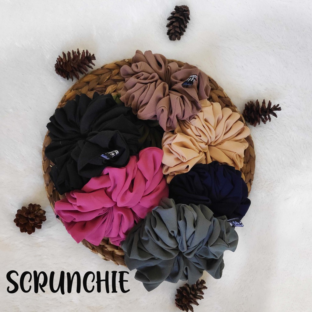 [200x75] HIJAB PASHMINA JAHIT TEPI CERUTY BABY DOLL, PASHMINA CERUTI, JILBAB PASHMINA, PASMINA-Scrunchie