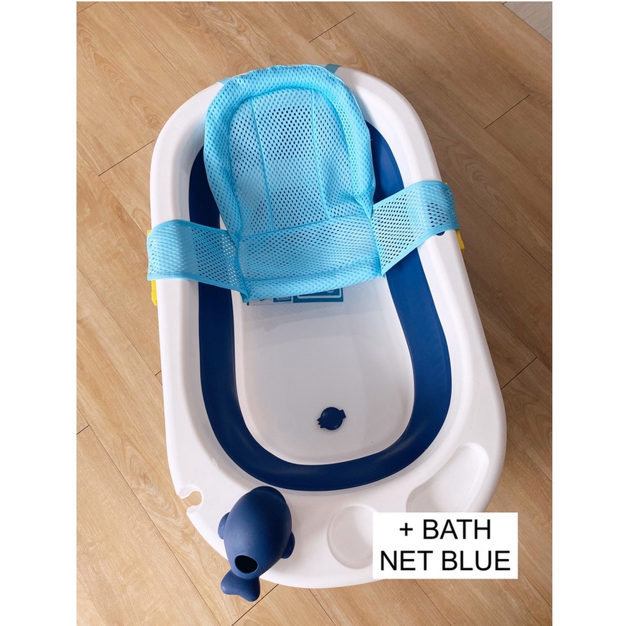 Right Start Jumbo WHALE Baby Folding Bathtub - Bath Tub Anak Bayi Ember Mandi Air Termometer Sensor Mainan Lipat