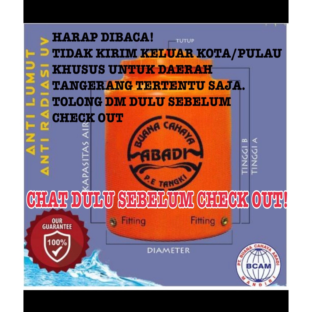 Tangki toren air 650 Liter Buana Cahaya Abadi