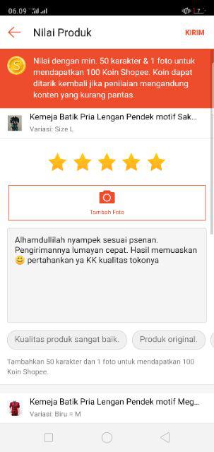 Bswart Batik Hrb026 Kenongo Hem Pendek Padi Pekalongan