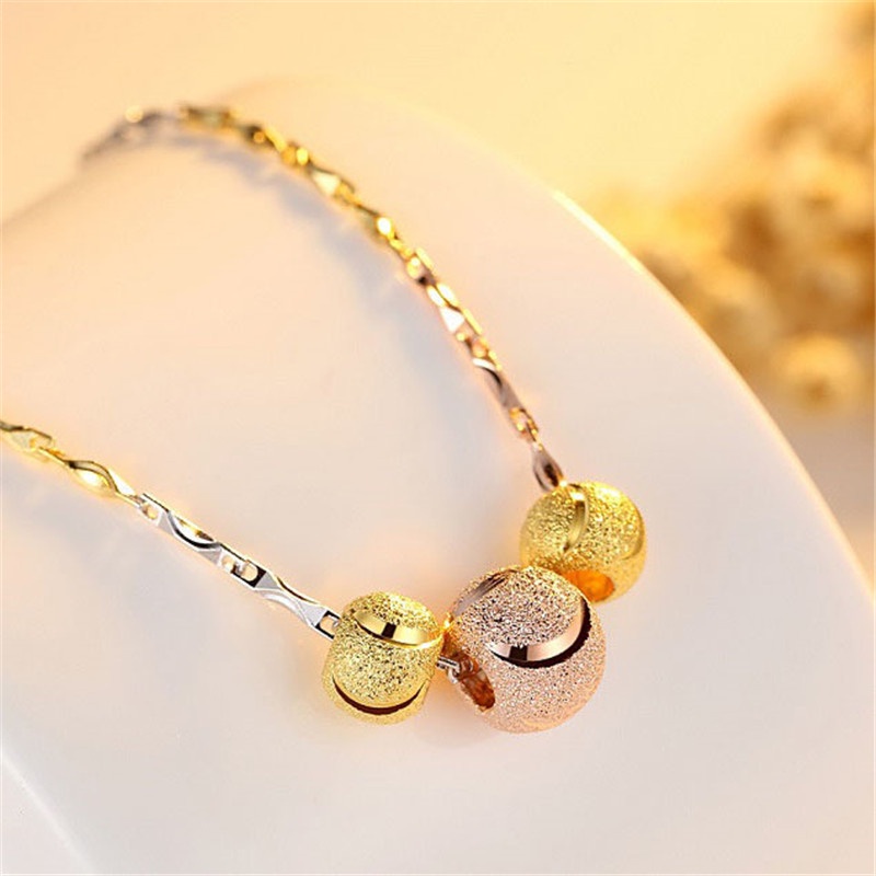 [Ready Stock]Fashion Vintage Silver Plated Color Ball Pendant Necklace