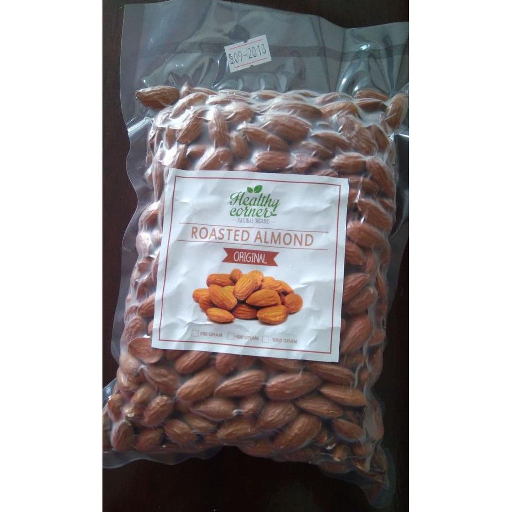 

Roasted Natural Whole Raw Almond ( Kacang Almond Panggang ) 1000 gr STOK TERBATAS