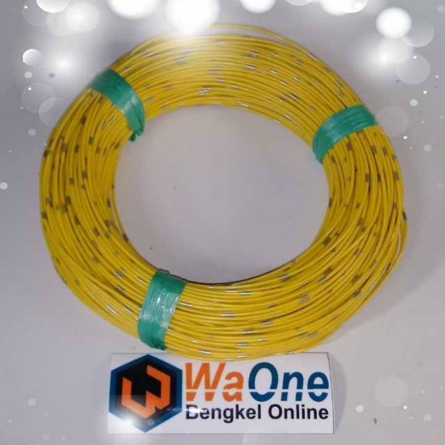 Kuning 20 Meter Kabel Body Bintik AVSS 0.5 mm Versi Bagus Kulit Padat