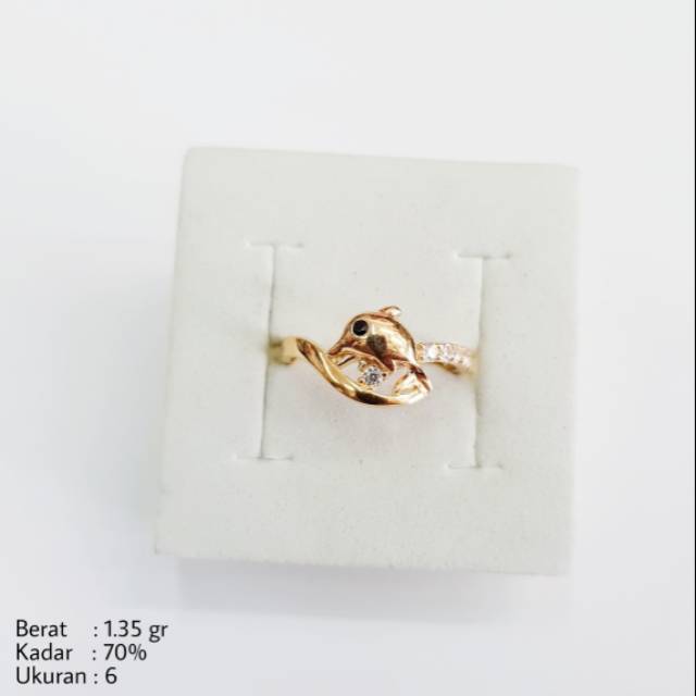 Cincin Emas Ukuran 6 Kadar 70% (16K) - DQ