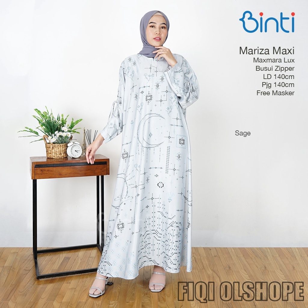 Binti Dress Gamis Maxmara Mariza Maxi LD 140 Jumbo