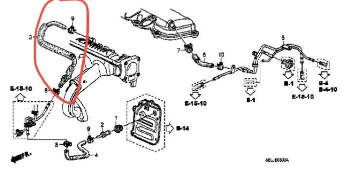 Tube Comp Selang PCV Honda Jazz GD3 City GD8 Vtec Idsi 2004-2008