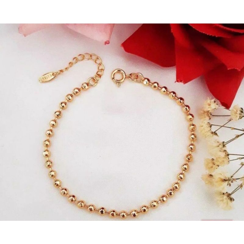 GELANG KAKI MOTIF BIJI LADA WARNA GOLD