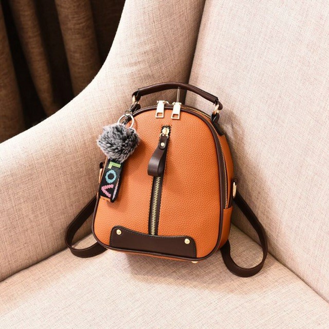 MJS 337 - RANSEL MINI WANITA FREYA POM-POM