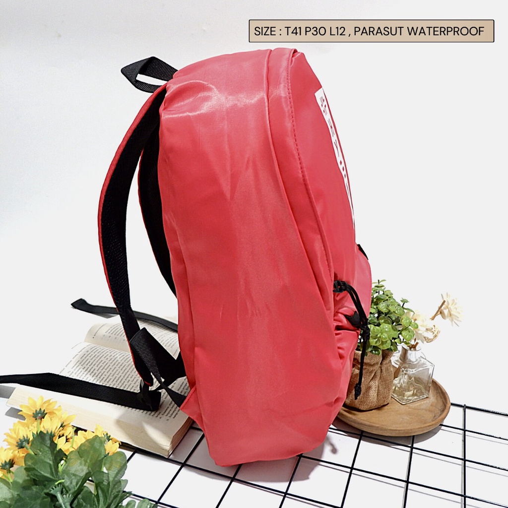 Ransel motif polos Backpack warna UKURAN BESAR - NEVSET TAS CANTIK TERLENGKAP TERMURAH SEMARANG