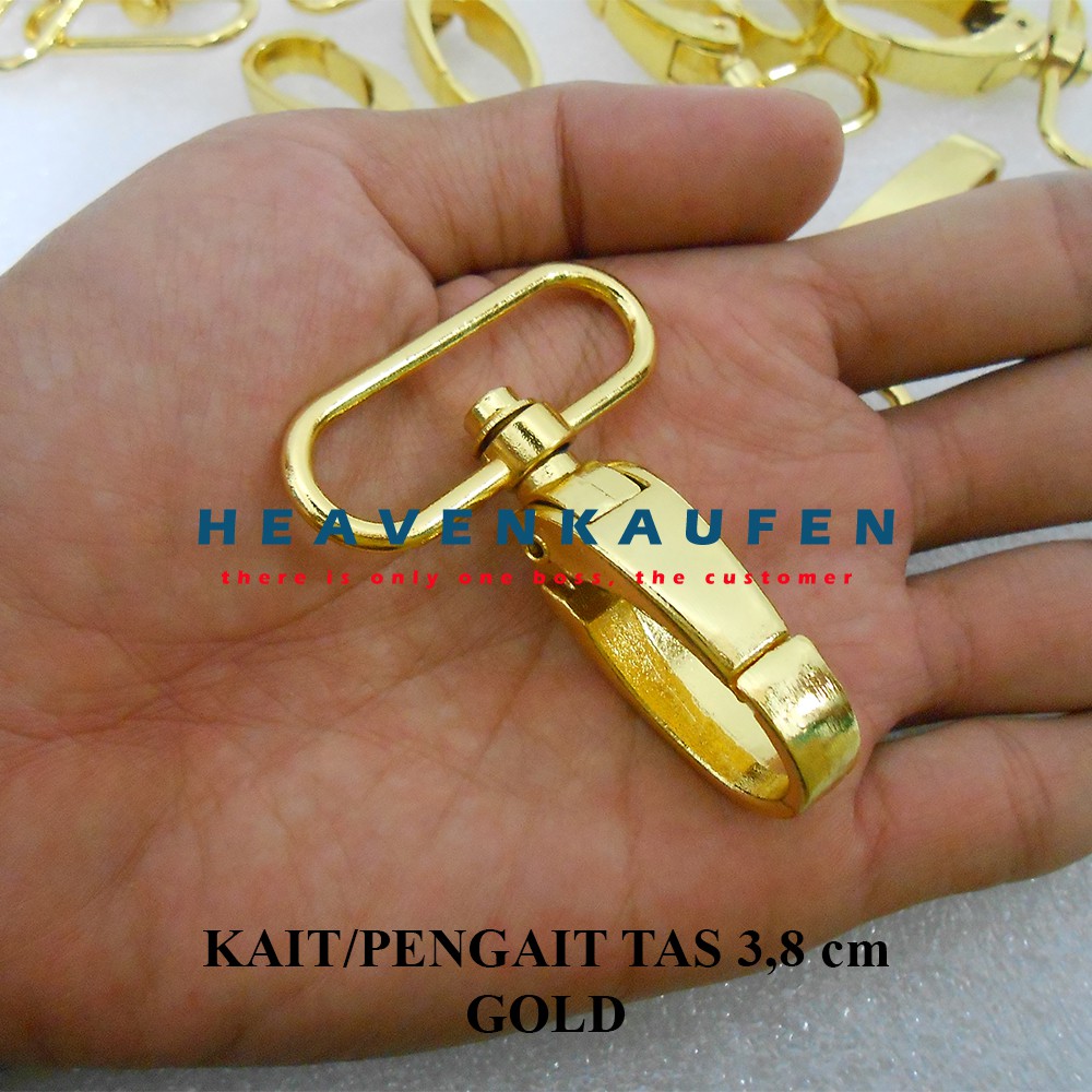 Pengait Kait Hook Tas 3,8 cm Gold Emas Kualitas Premium