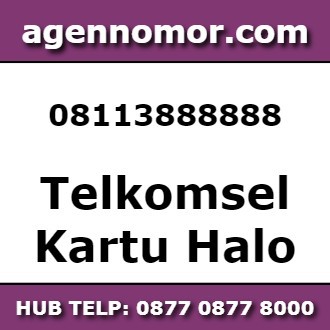 kartu perdana halo telkomsel nomor cantik 0811 3 888888