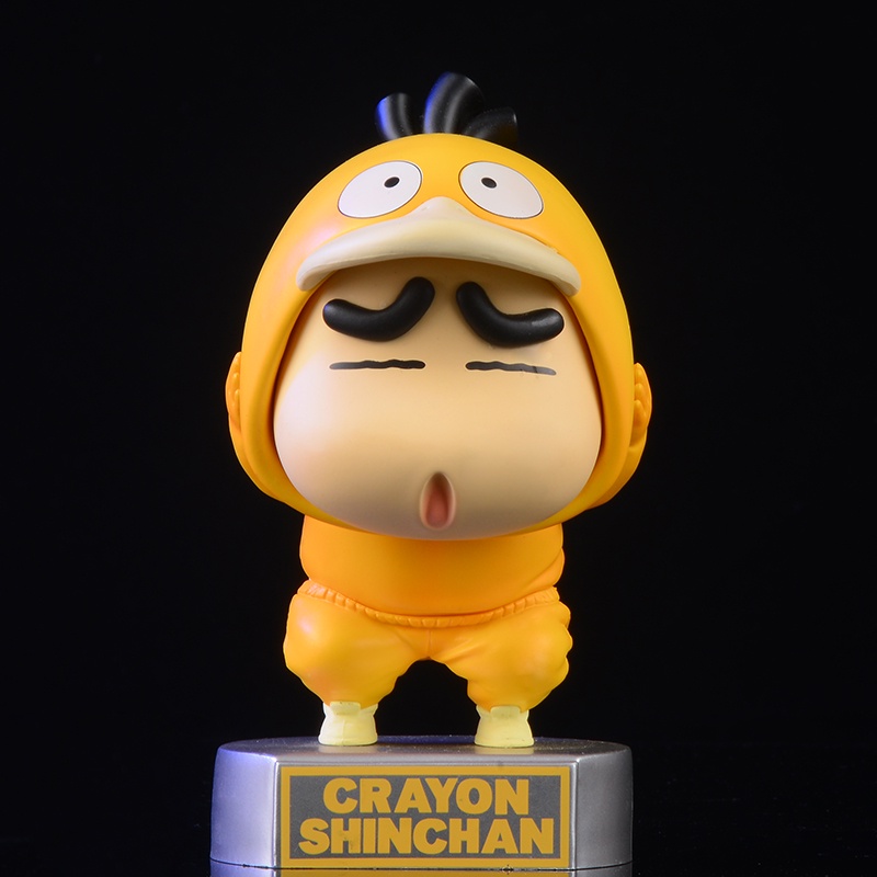 Action Figure Desain Bebek Krayon Shin-chan Cos Psyduck Buatan Tangan Bahan Pvc Untuk Mobil