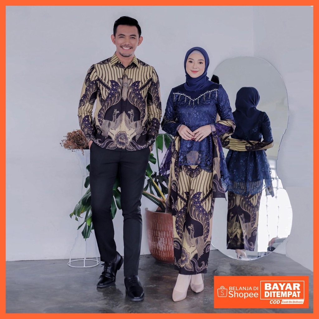 Maura Couple - Sania Ruffle Batik Couple ori Ndoro jowi DNT Garansi Termurah Shopee - Kebaya Wisuda