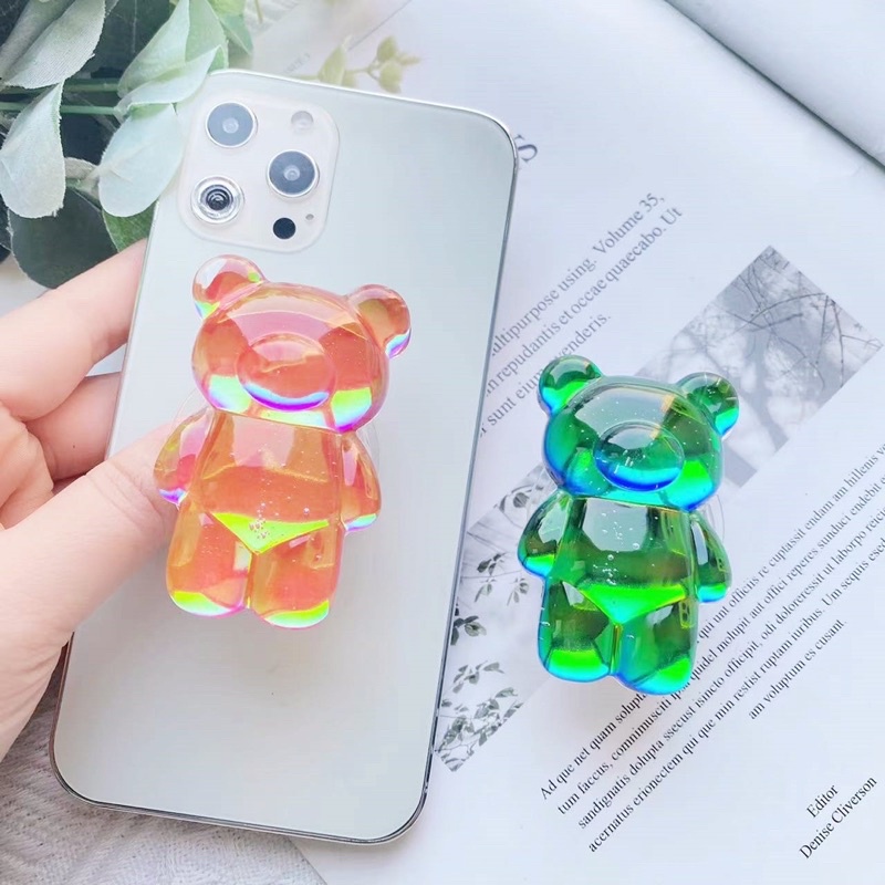 GUMMY BEAR METALIC - GRIPTOK 3D DESIGN SUPER CUTE / PHONE HOLDER / PHONE GRIP