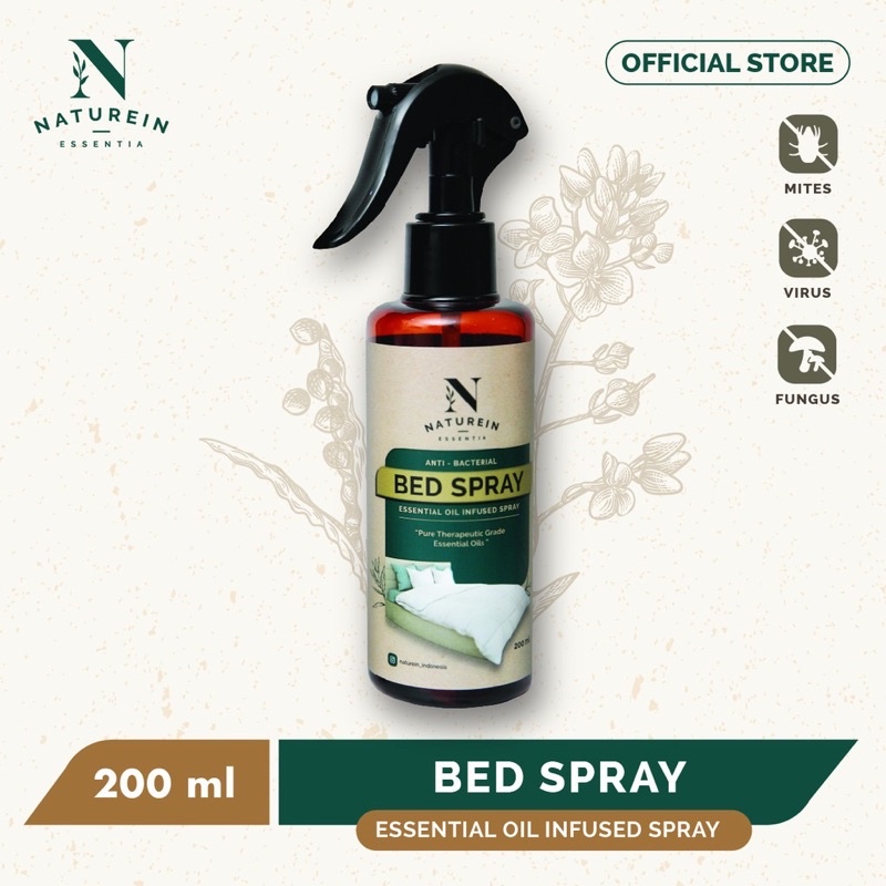 Naturein Bed Spray 200ml Spray Anti Tungau Bakteri Jamur Nature in