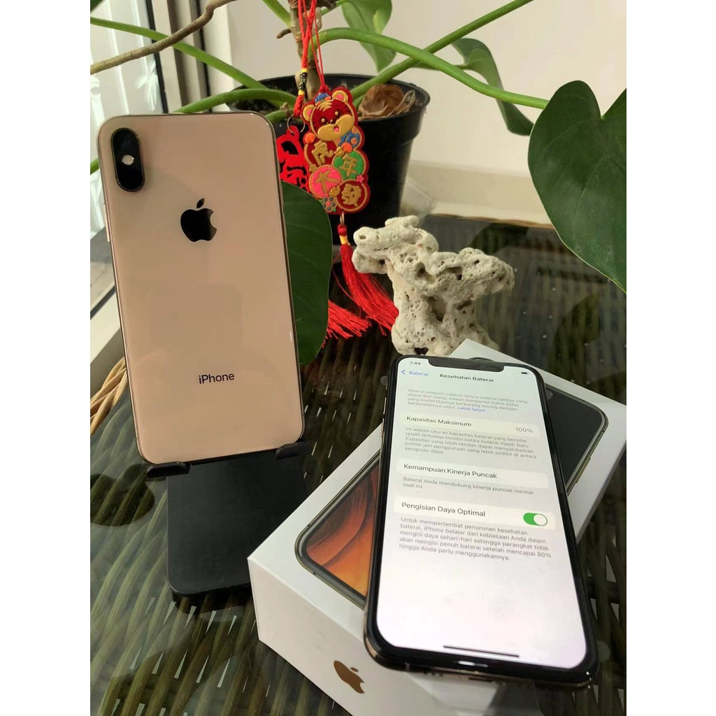 iPhone Xs 64GB All Sim Silent Fullset Ori Ex inter Second Mulus100%Like New 3utools All Green (Garansi 1 Tahun)