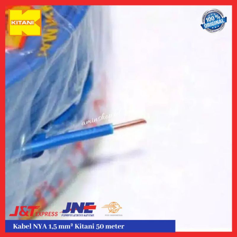 Kabel NYA 1,5 mm Merk KITANI 50 meter SNI &lt;&gt; LMK &lt;&gt;KAWAT