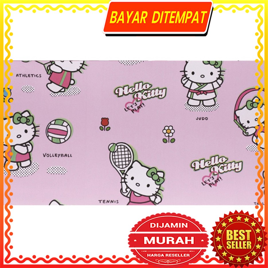 PROMO WPS703 WALLPAPER STICKER 45CMX5M PINK HELLO KITTY TKM