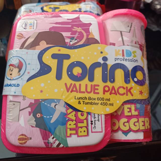 Lunch box set/value set dan tumbler /biggy home/tempat  bekal anak  lunc box 600ml tumbler 450 ml
