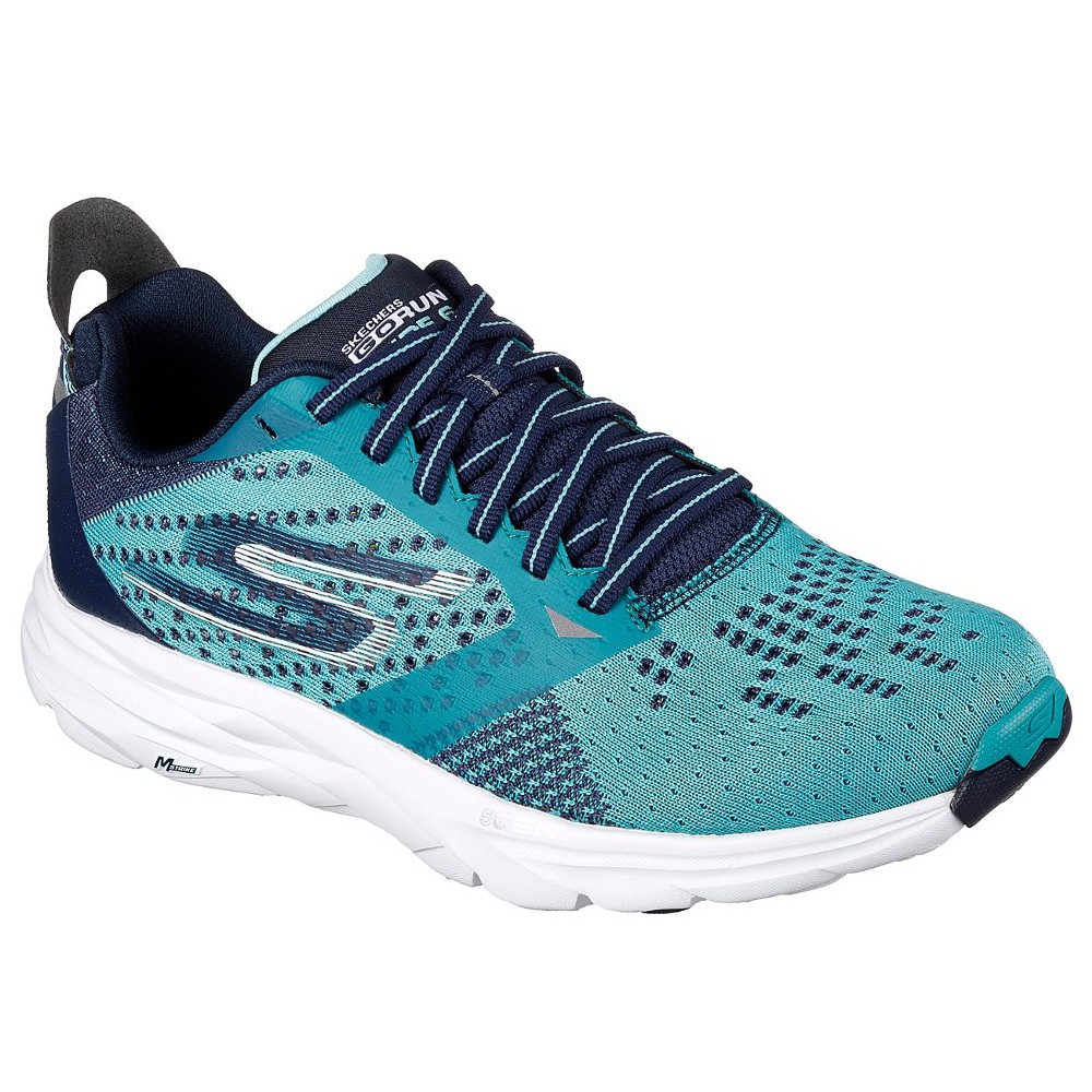 Original Sepatu Wanita SKECHERS GO RUN RIDE 6. TEAL.NAVY. Womens Running